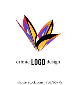 Vector Abstract Ethnic Colorful Logo 