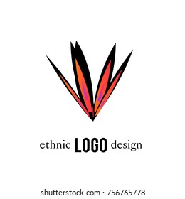 Vector Abstract Ethnic Colorful Logo 
