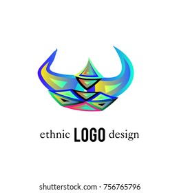 Vector Abstract Ethnic Colorful Logo 