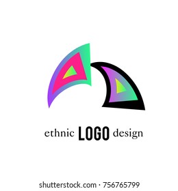 Vector Abstract Ethnic Colorful Logo 