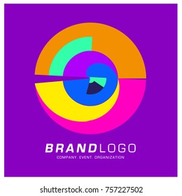 Vector Abstract Ethnic Colorful Logo Design