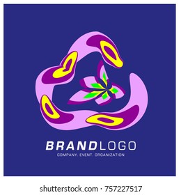 Vector Abstract Ethnic Colorful Logo Design