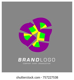 Vector Abstract Ethnic Colorful Logo Design