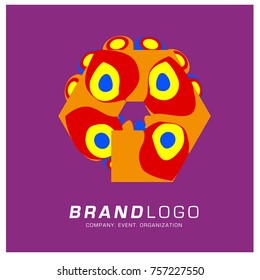 Vector Abstract Ethnic Colorful Logo Design