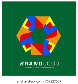 Vector Abstract Ethnic Colorful Logo Design