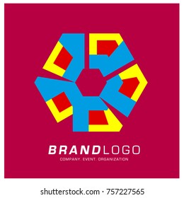 Vector Abstract Ethnic Colorful Logo Design