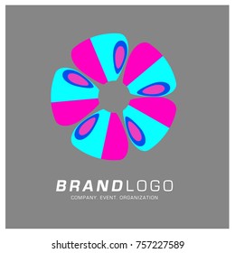 Vector Abstract Ethnic Colorful Logo Design