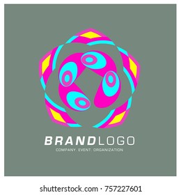 Vector Abstract Ethnic Colorful Logo Design
