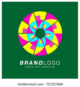 Vector Abstract Ethnic Colorful Logo Design