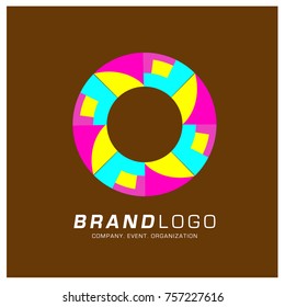 Vector Abstract Ethnic Colorful Logo Design