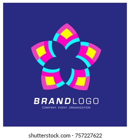 Vector Abstract Ethnic Colorful Logo Design