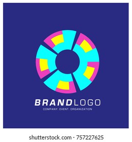 Vector Abstract Ethnic Colorful Logo Design