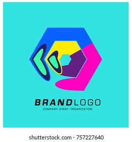 Vector Abstract Ethnic Colorful Logo Design