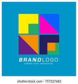 Vector Abstract Ethnic Colorful Logo Design
