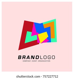 Vector Abstract Ethnic Colorful Logo Design