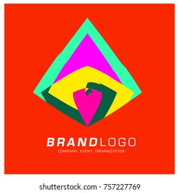 Vector Abstract Ethnic Colorful Logo Design