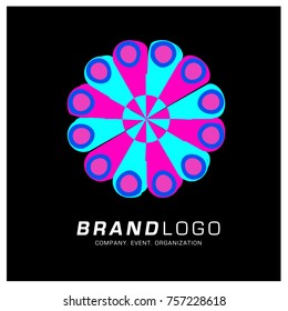 Vector Abstract Ethnic Colorful Logo Design