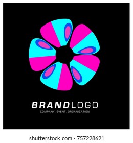 Vector Abstract Ethnic Colorful Logo Design