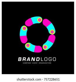 Vector Abstract Ethnic Colorful Logo Design