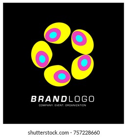 Vector Abstract Ethnic Colorful Logo Design