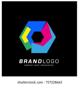 Vector Abstract Ethnic Colorful Logo Design