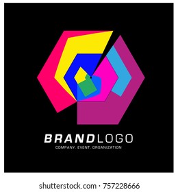 Vector Abstract Ethnic Colorful Logo Design