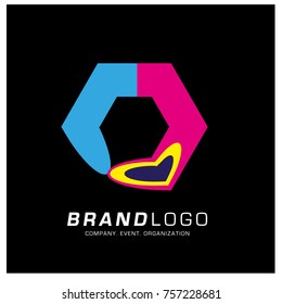 Vector Abstract Ethnic Colorful Logo Design