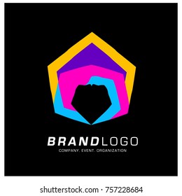 Vector Abstract Ethnic Colorful Logo Design