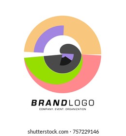 Vector Abstract Ethnic Colorful Logo Design