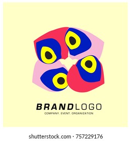 Vector Abstract Ethnic Colorful Logo Design