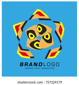 Vector Abstract Ethnic Colorful Logo Design