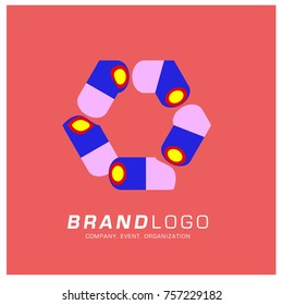 Vector Abstract Ethnic Colorful Logo Design