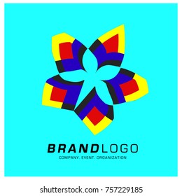 Vector Abstract Ethnic Colorful Logo Design
