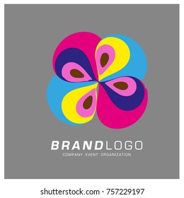 Vector Abstract Ethnic Colorful Logo Design
