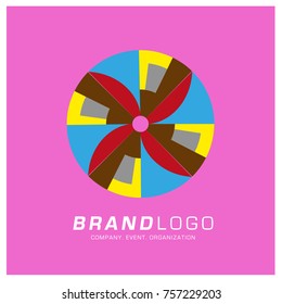 Vector Abstract Ethnic Colorful Logo Design