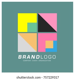 Vector Abstract Ethnic Colorful Logo Design