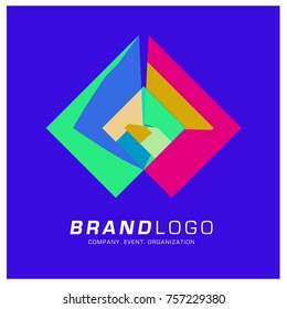 Vector Abstract Ethnic Colorful Logo Design