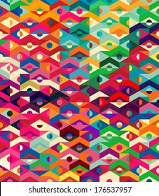 Vector Abstract Ethnic Geometric Pattern - background