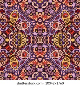 Vector abstract ethnic hand drawn background