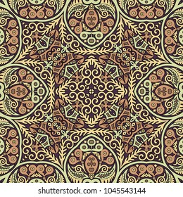 Vector abstract ethnic hand drawn background
