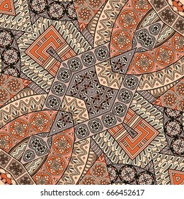 Vector abstract ethnic hand drawn background