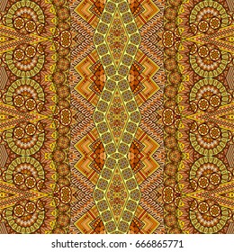 Vector abstract ethnic hand drawn seamless pattern