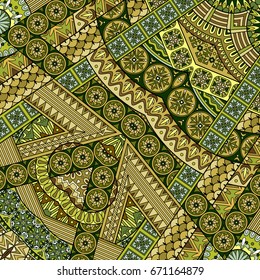 Vector abstract ethnic hand drawn background