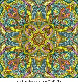 Vector abstract ethnic hand drawn seamless pattern