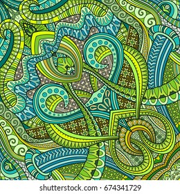 Vector abstract ethnic hand drawn background