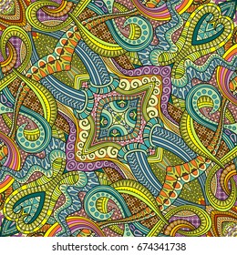 Vector abstract ethnic hand drawn background