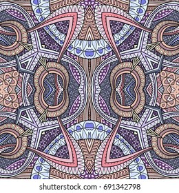 Vector abstract ethnic hand drawn seamless pattern