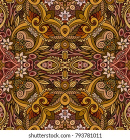 Vector abstract ethnic hand drawn background