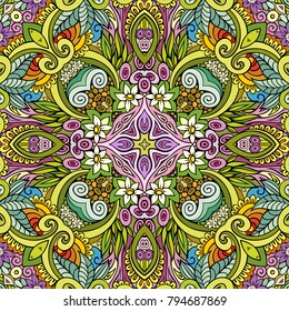 Vector abstract ethnic hand drawn background