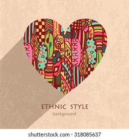 Vector abstract ethnic heart